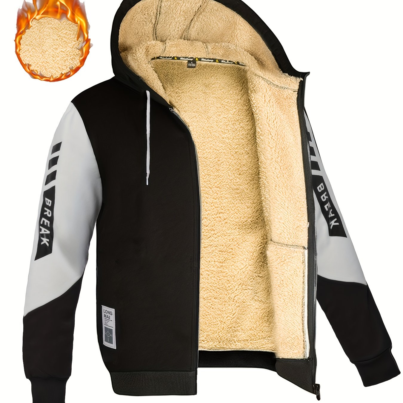 Berengar | Thermische hoodie voor heren – zachte pluche binnenkant, wintersweatshirt