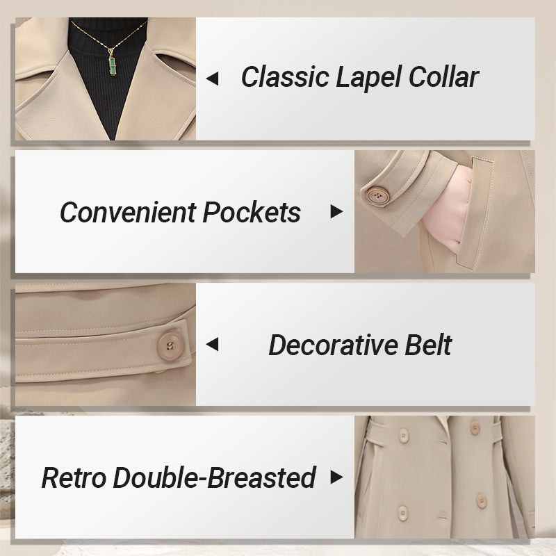 Ailra | Trench-coat élégant et chaud pour femme – avec doublure douce, manteau d'hiver