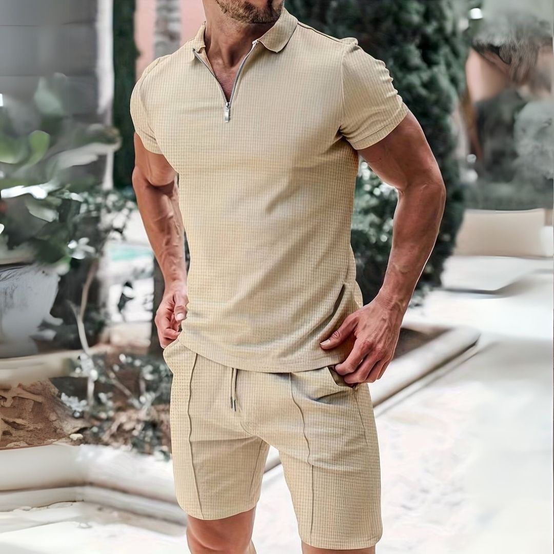 Thane | Muscle-Fit tanktop en korte broek voor heren – Luchtige sportset voor training, gymsessies en dagelijkse actieve kleding