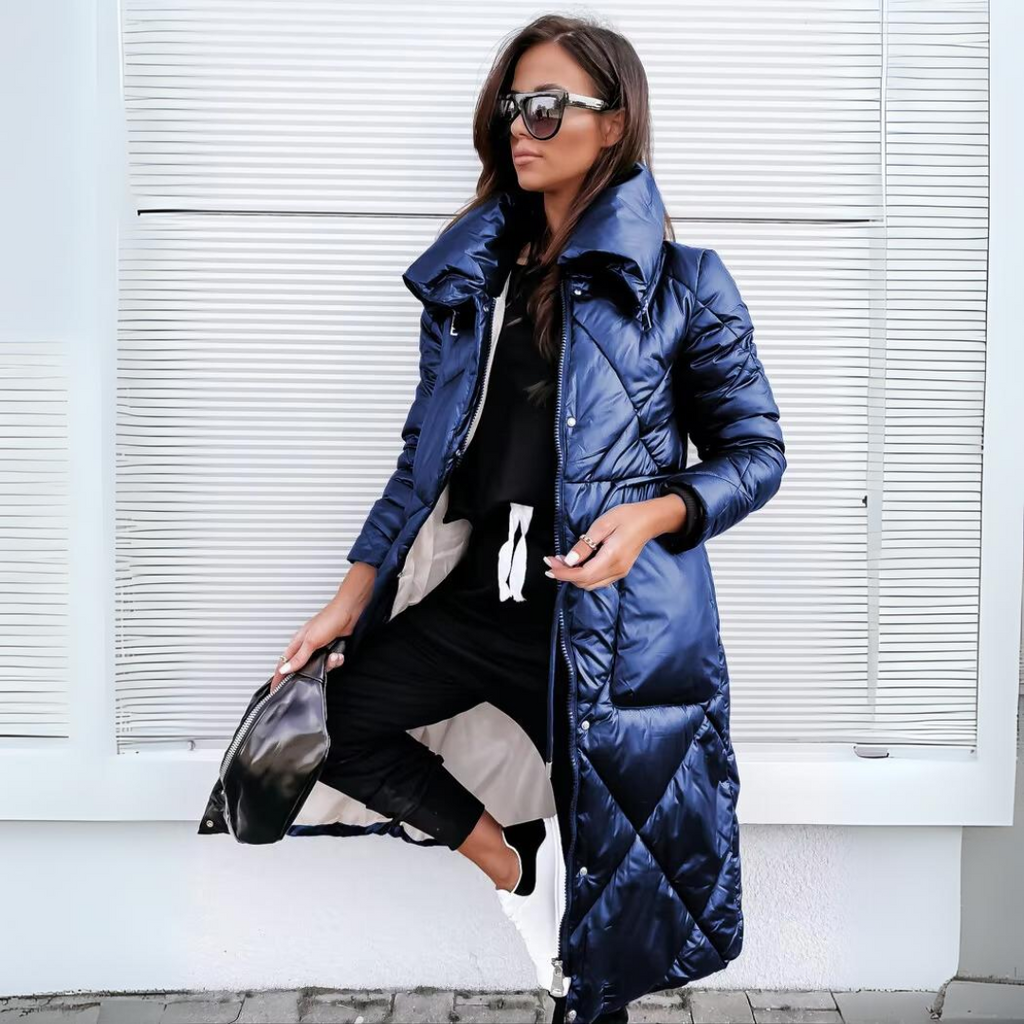 Zareen | Doudoune chic pour femme – Veste d'hiver légère et déperlante avec capuche