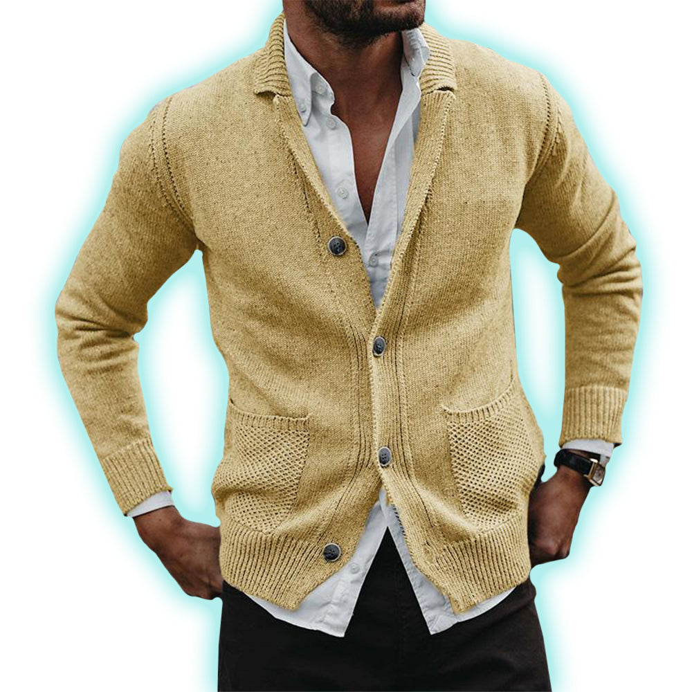 Garren | Gilet cardigan homme en maille - Fermeture boutonnée, Veste pull légère et décontractée