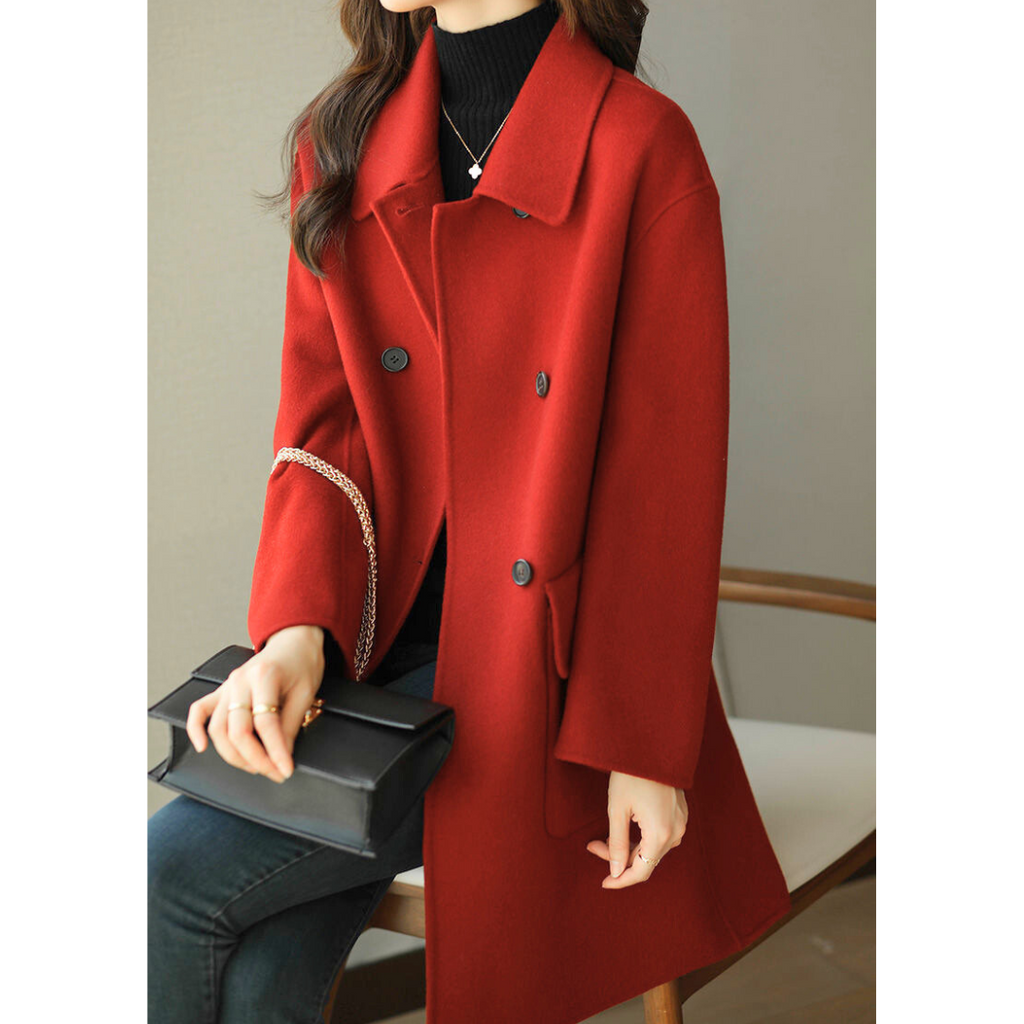 Elarae | Manteau long élégant – manteau d'hiver moderne, vêtement d'extérieur stylé, chaud et raffiné
