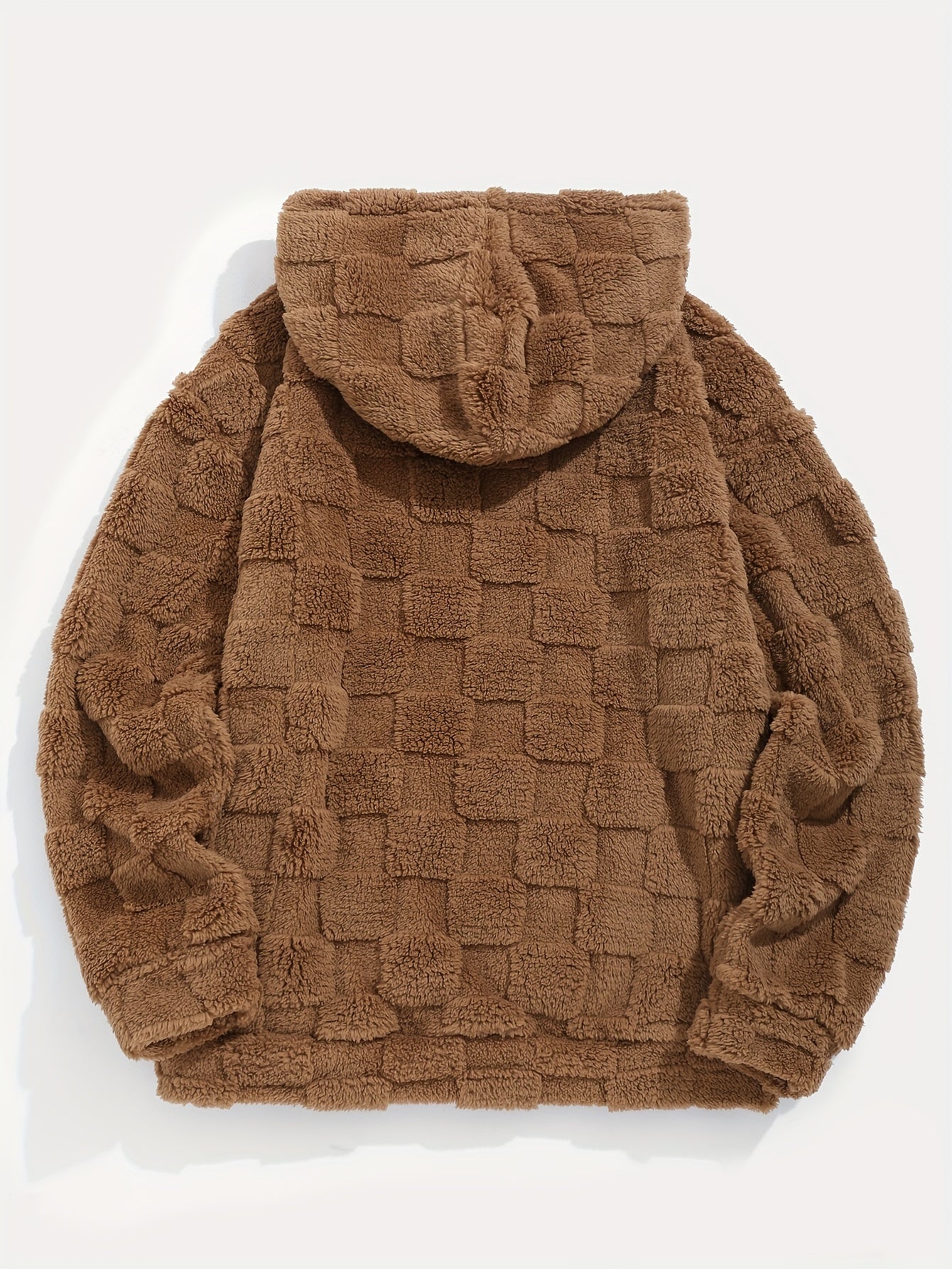 Dander | Plush fleece hoodie voor heren – Comfortabele, losvallende wintertrui met zak aan de voorkant