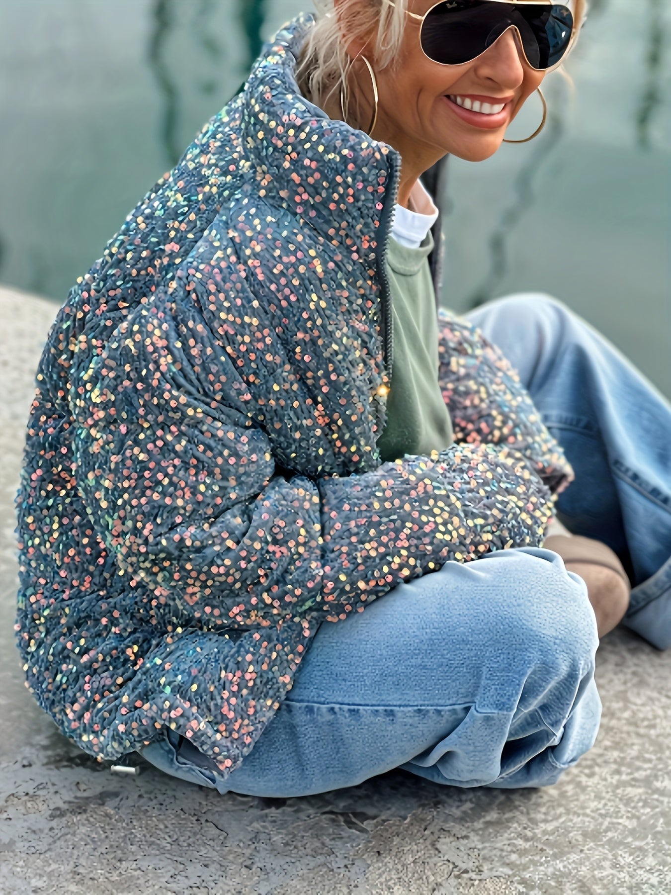 Vaelynn | Sparkling gewatteerde damesjas – Warme gewatteerde winterjas