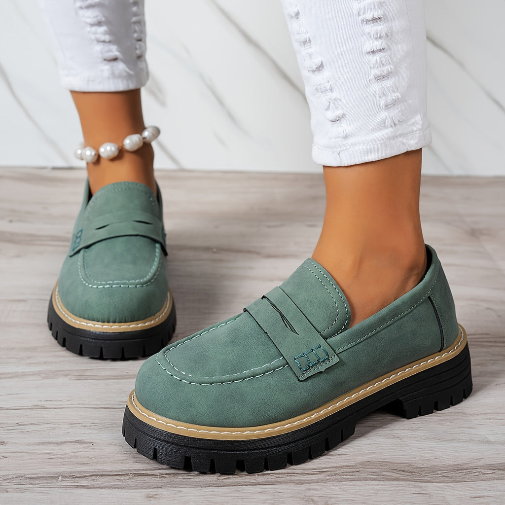 LoaferMax | Retro-Slipper für Damen – Penny-Loafer aus Kunstleder