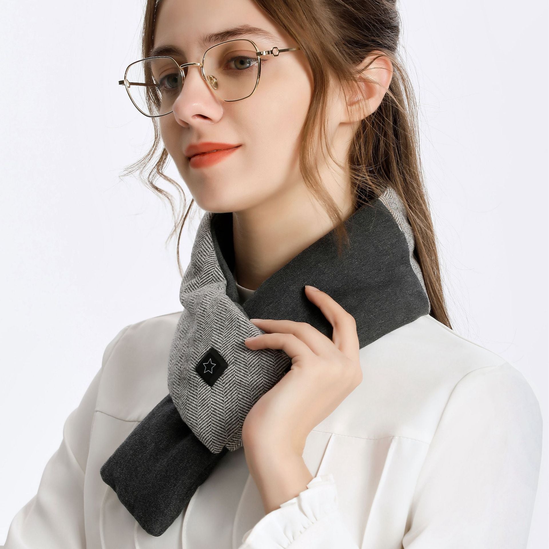 ThermaScarf | Elektrisch beheizbarer Schal – USB-aufladbarer Nackenwärmer, weicher Winterschal
