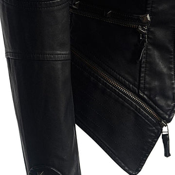 Avanette | Veste en cuir pour femme - Fermeture éclair élégante, coupe cintrée et flatteuse