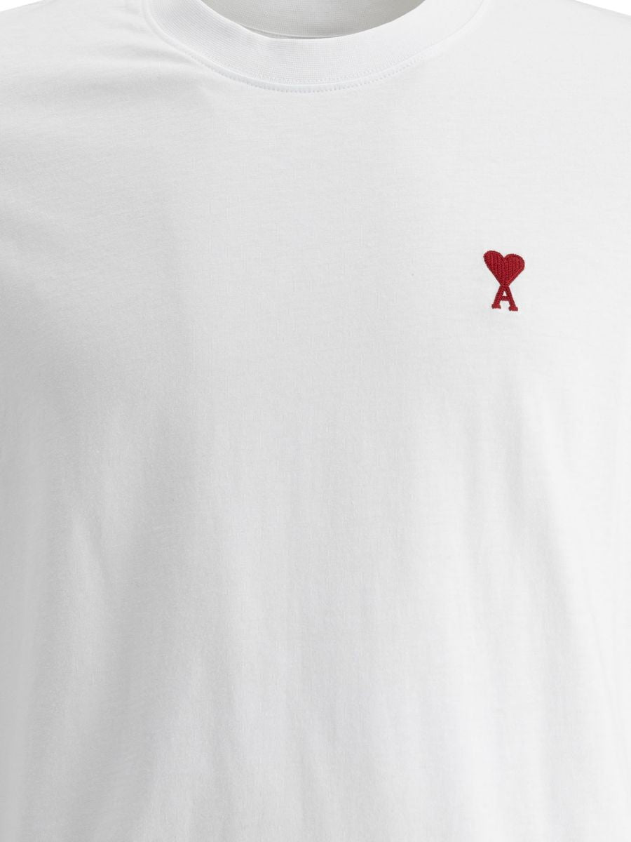 Ragnfrid | T-shirt homme en coton blanc - Coupe classique, broderie minimaliste