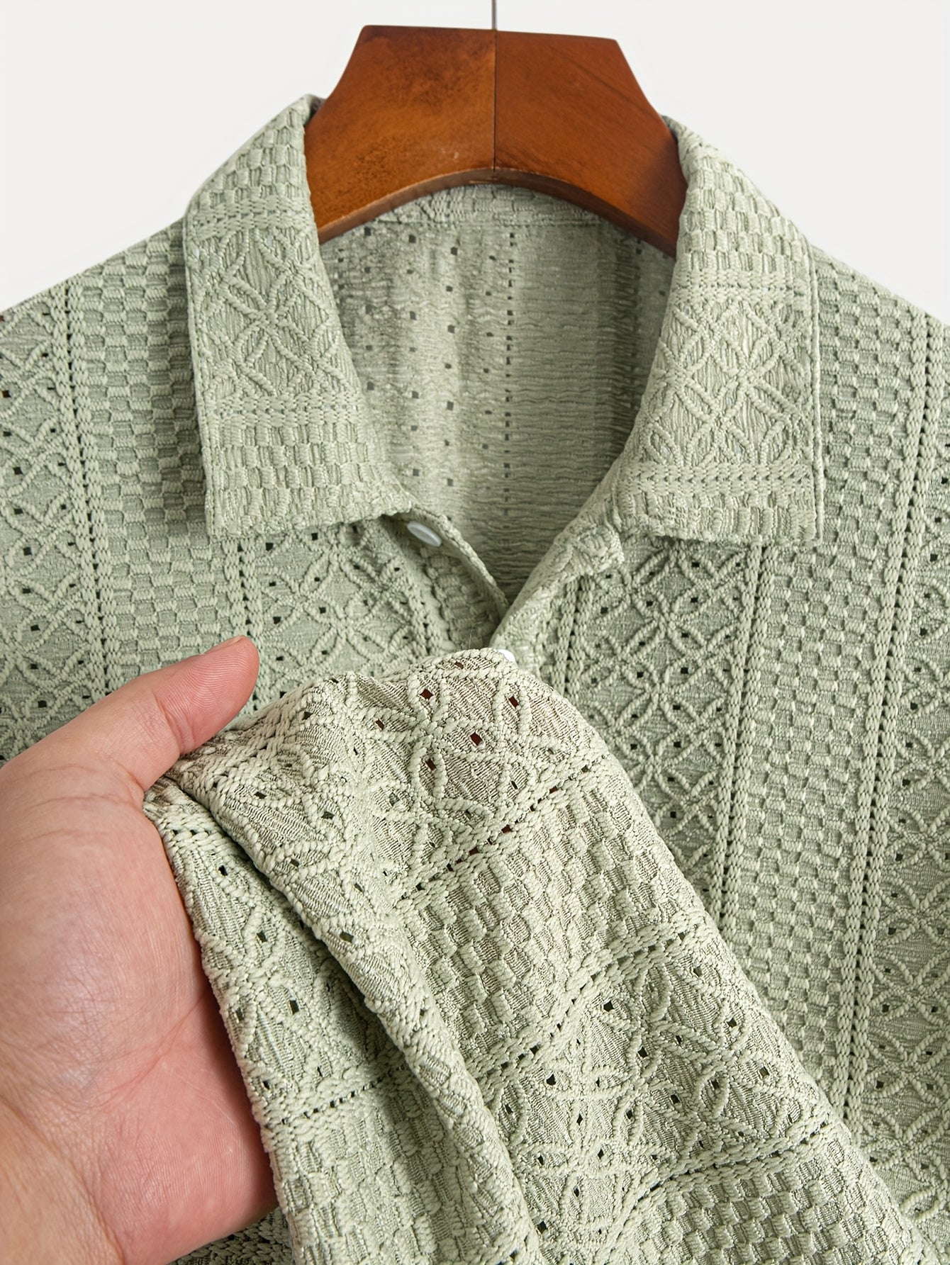 Boren | Gestreepte gebreide herenblouse – korte mouwen, ademend, lichtgewicht, casual