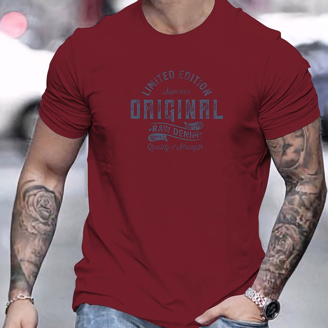 Xaver | Basic-T-Shirt für Herren aus Baumwolle – Lässiges T-Shirt mit Grafikprint, Sommer-T-Shirt