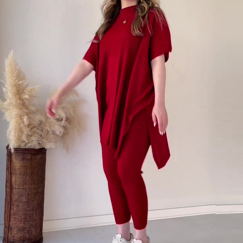 Jania | Casual tweedelige set met vleermuismouwen voor dames – Lichte zomeroutfit