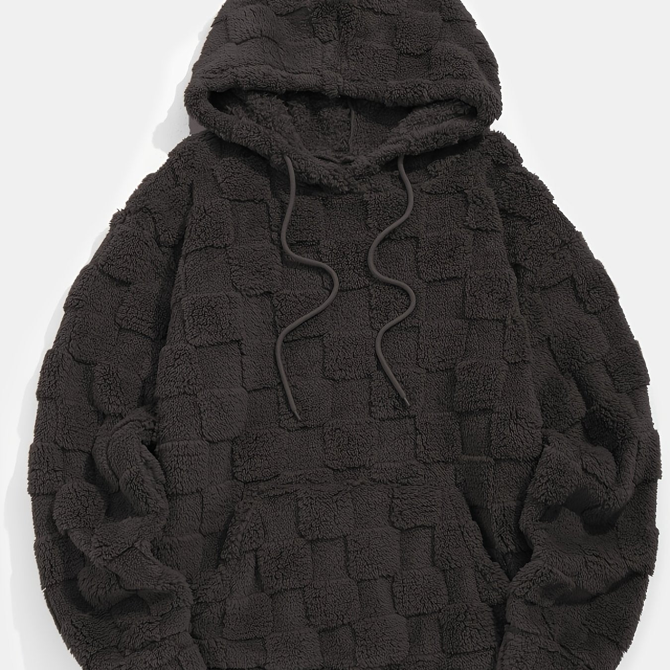 Dander | Plush fleece hoodie voor heren – Comfortabele, losvallende wintertrui met zak aan de voorkant