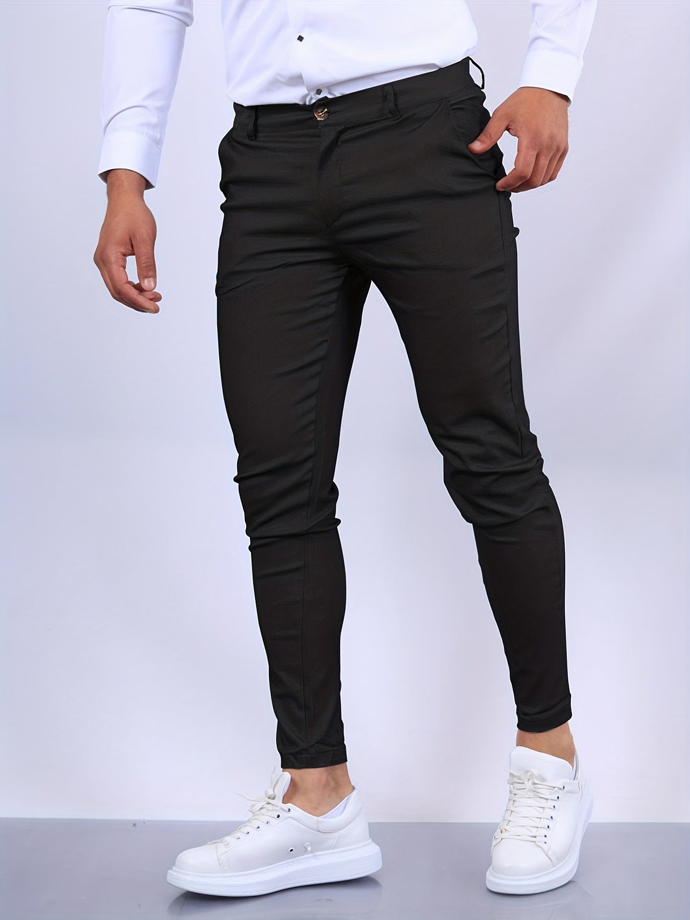 Orvalis | Schmal geschnittene Herrenhose in Knöchellänge – Elegante Business-Casual-Hose