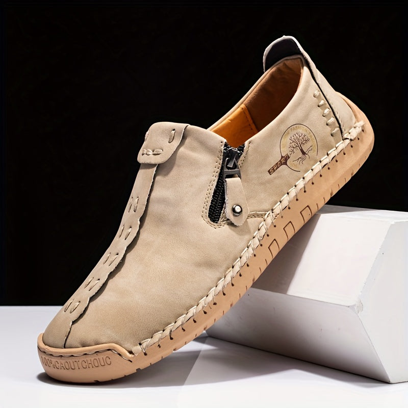 Tapio | Mocassins vintage pour hommes faits main - Mocassins décontractés légers à enfiler pour l'extérieur