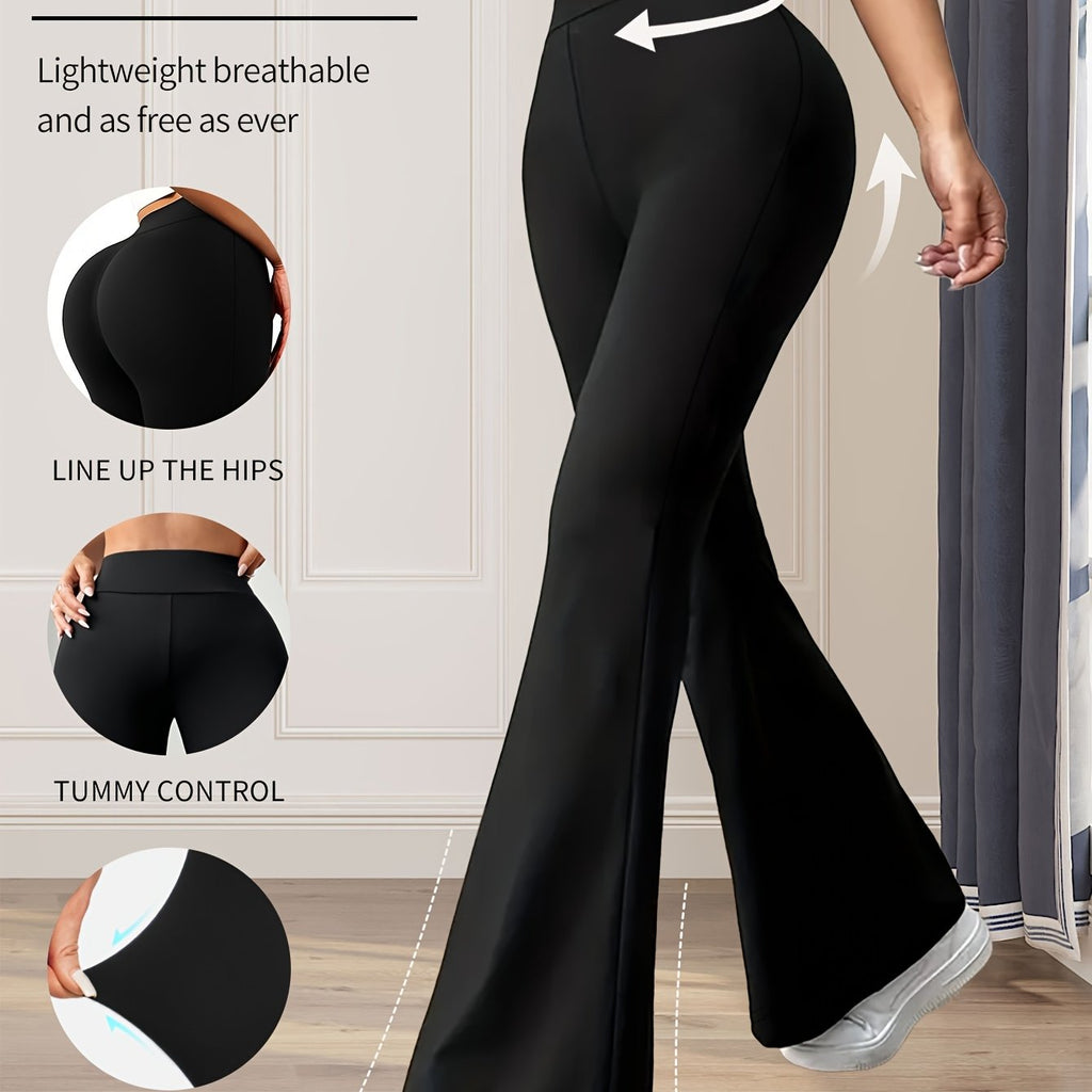 Raina | Leggings évasés taille haute pour femme - Pantalon gainant 