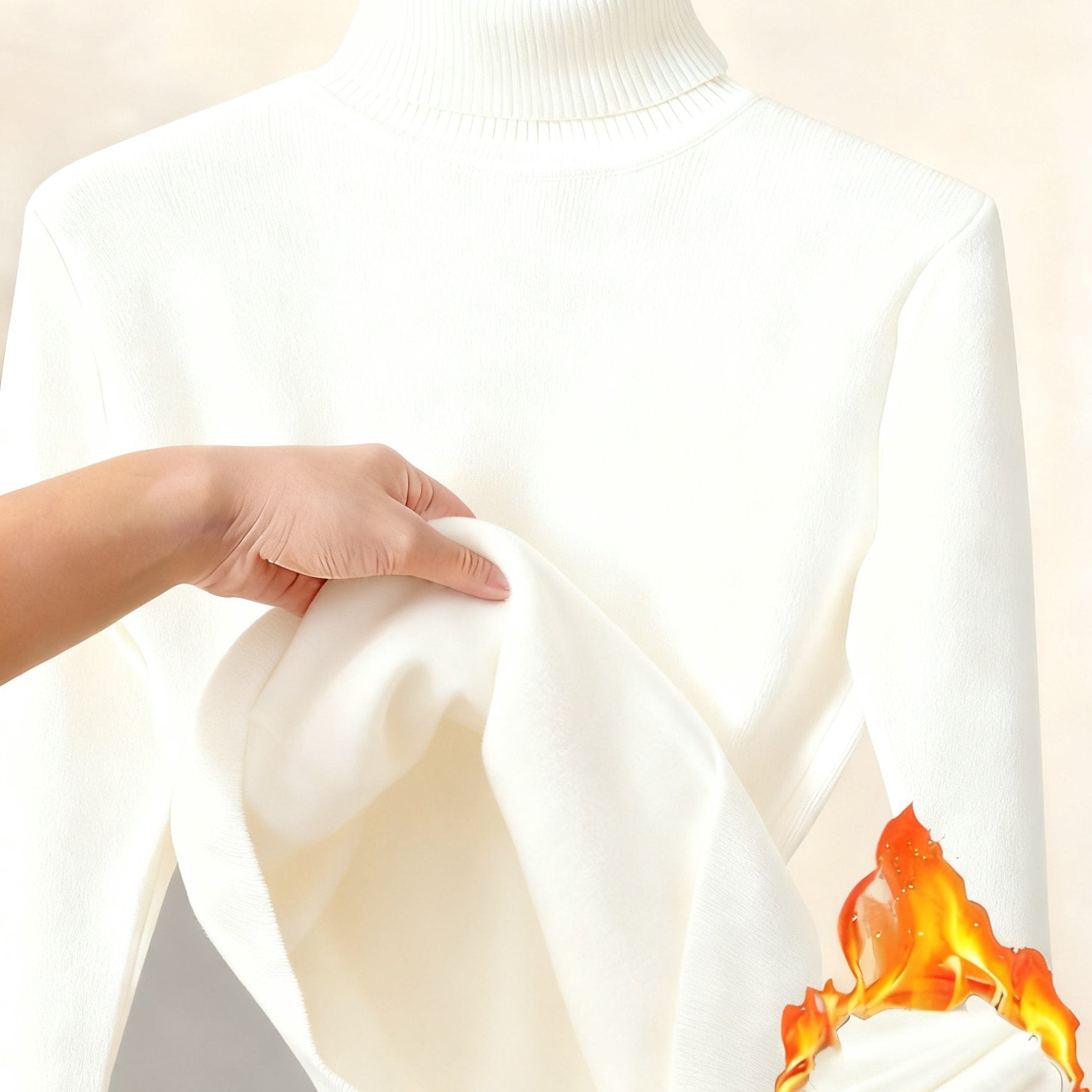 Dilon | Klassieke herentrui met hoge kraag – zachte, stretch fleece gevoerde wintertrui