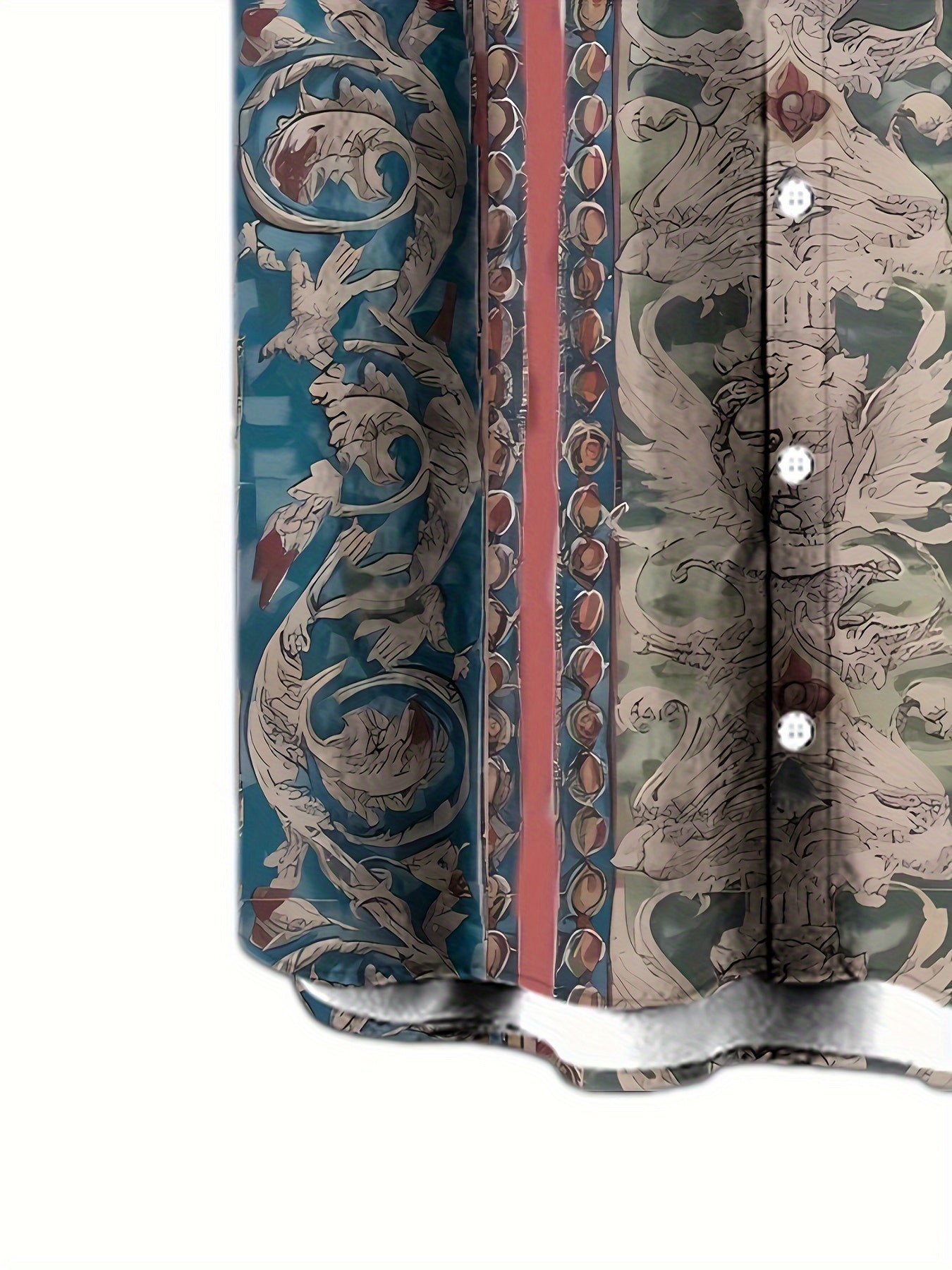 Zaythor | Overhemd met korte mouwen – bloemen retro print, zomers casual overhemd