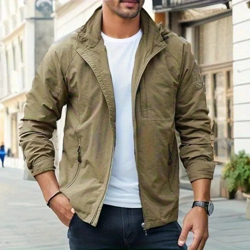 Malrick | Veste zippée légère pour homme – Vêtement d'extérieur décontracté et confortable pour un usage quotidien 