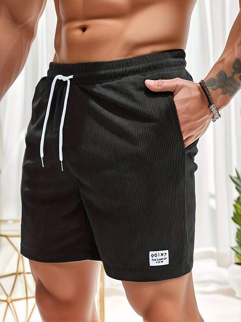 Kairion | Gestreepte katoenen herenshort – Relaxed fit, luchtige zomerse vrijetijdsshort