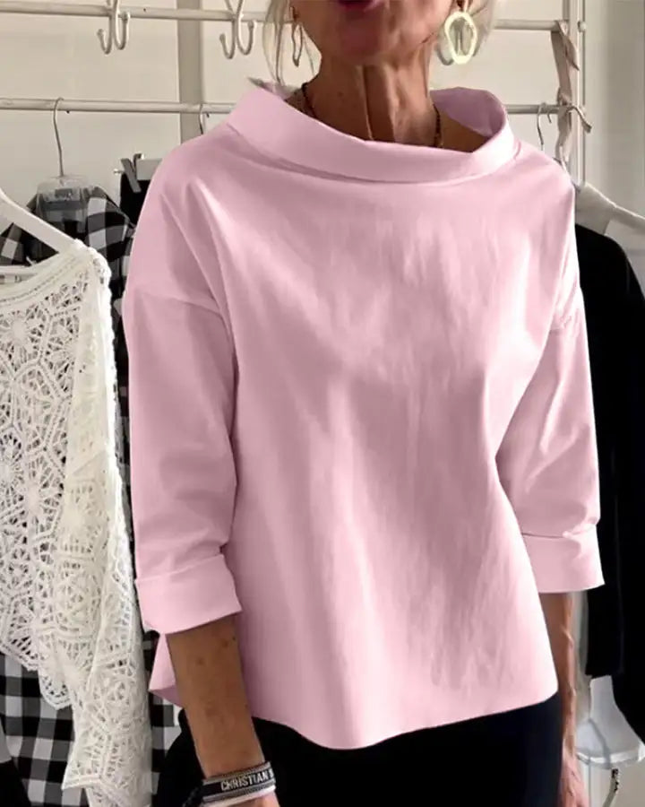 Callira | Effen casual trui voor dames – zachte, losvallende gebreide pullover