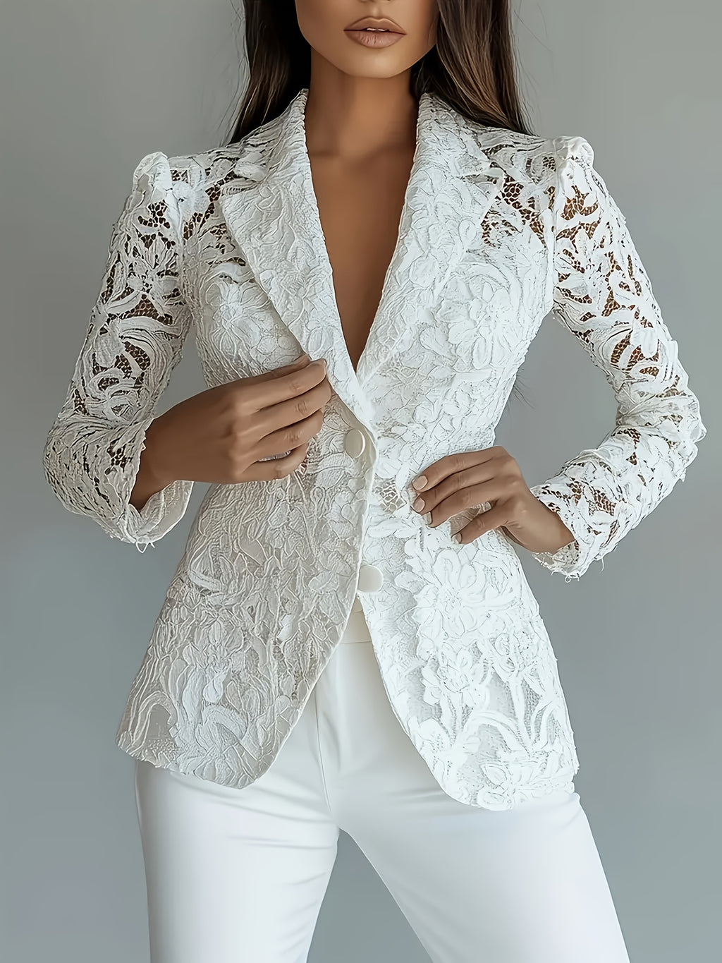 Norielle | Zomerse, doorschijnende damesblazer met voering
