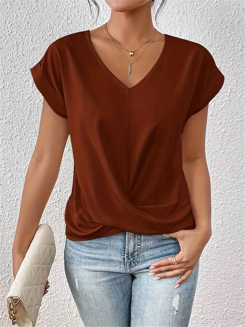 Taisha | Elegant T-shirt met korte mouwen voor dames – Chique, casual zomertop