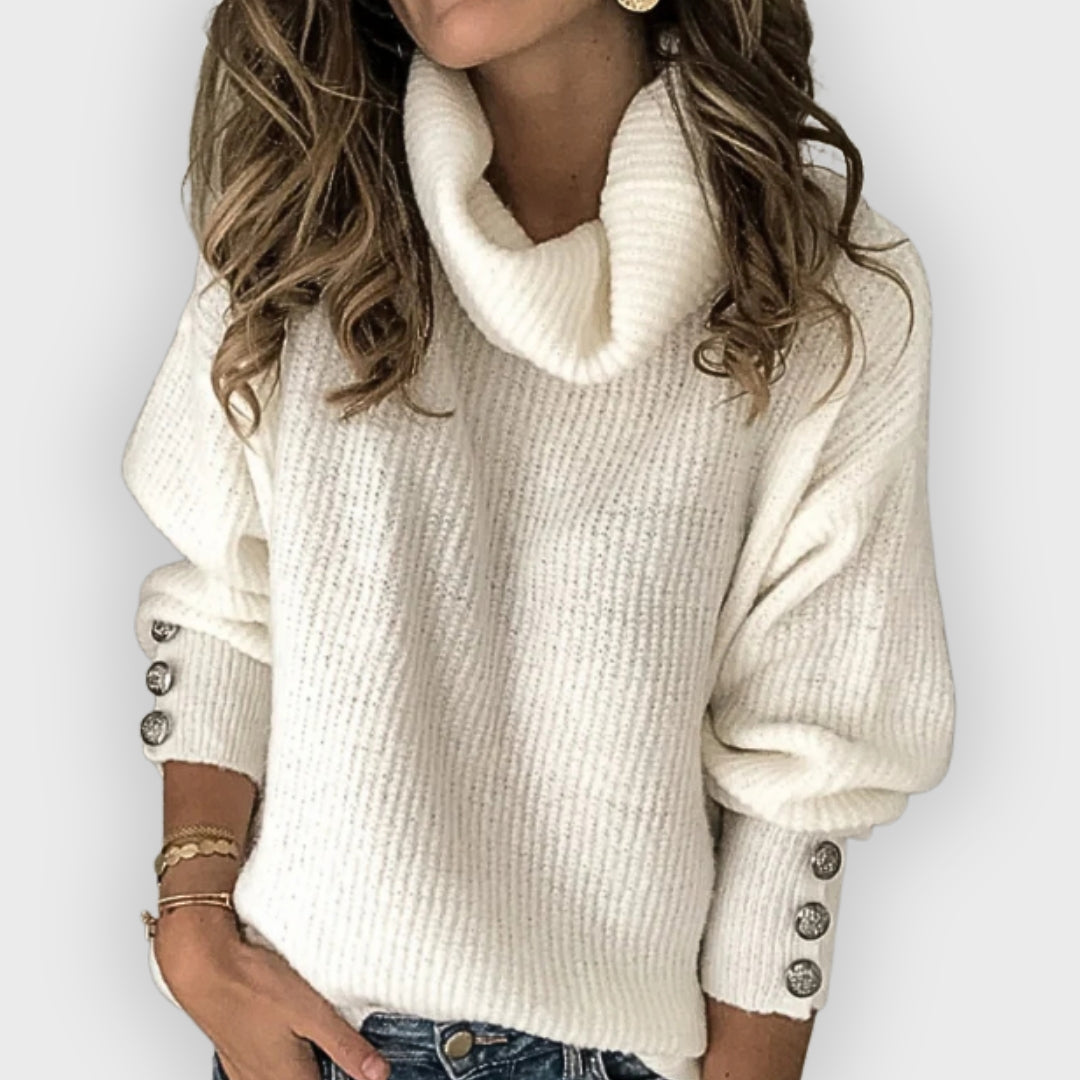 Orelia | Pull à col roulé léger pour femme – Pull en maille douce