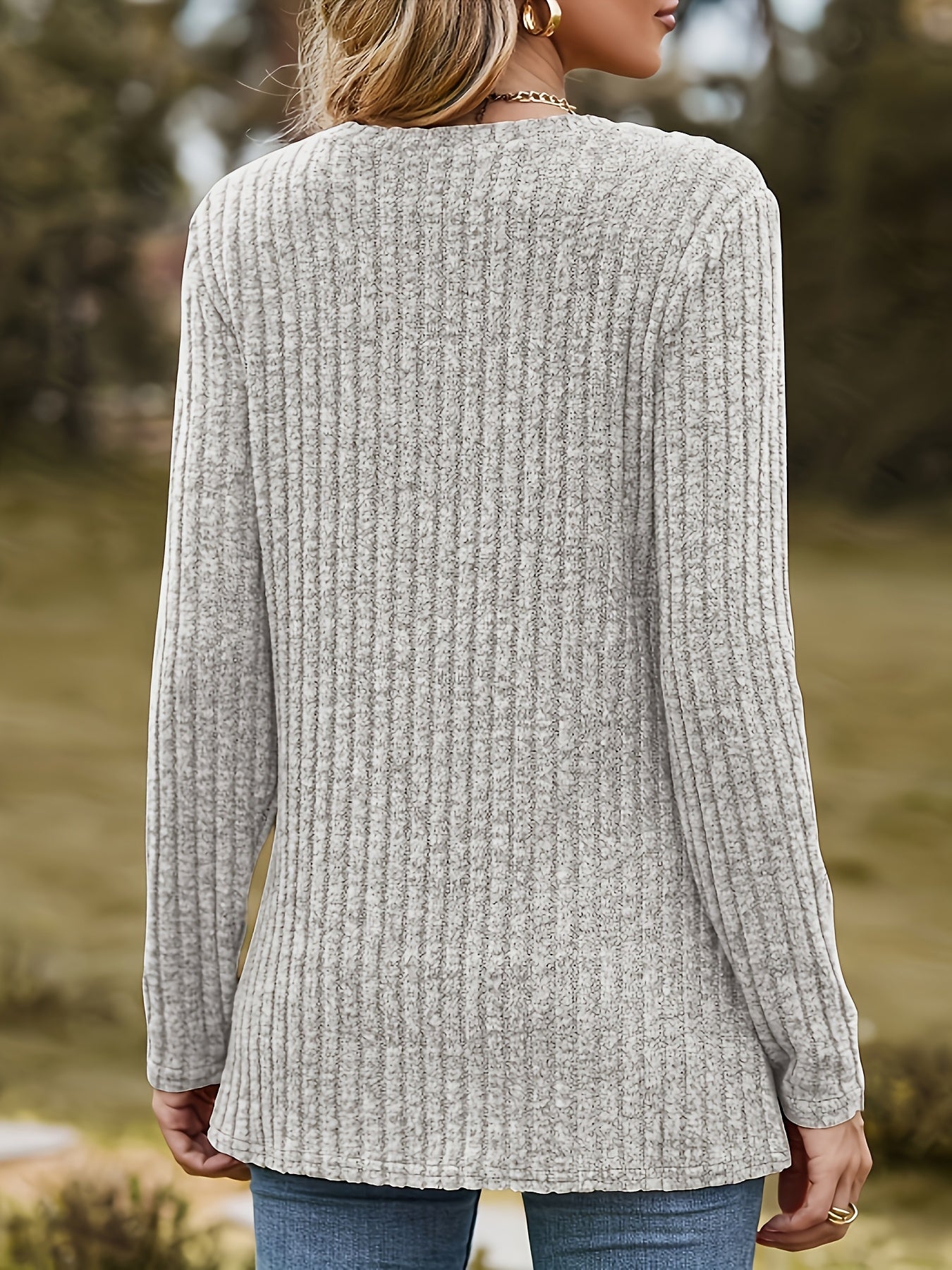 Fayeanne | Elegant T-shirt met vlinderprint voor dames, met lange mouwen, ronde hals, skinny fit en stretch.