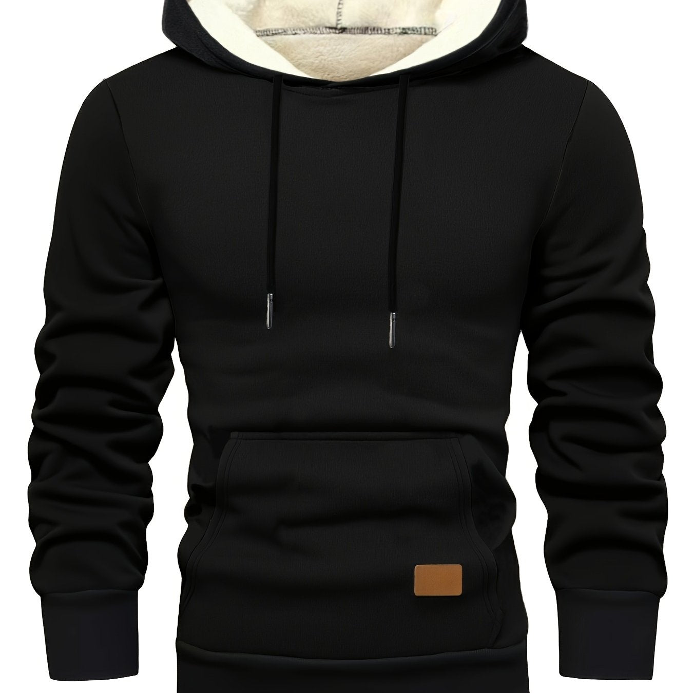 Xystus | Sweat à capuche homme doublé polaire – Pull d'hiver chaud avec capuche et cordon de serrage