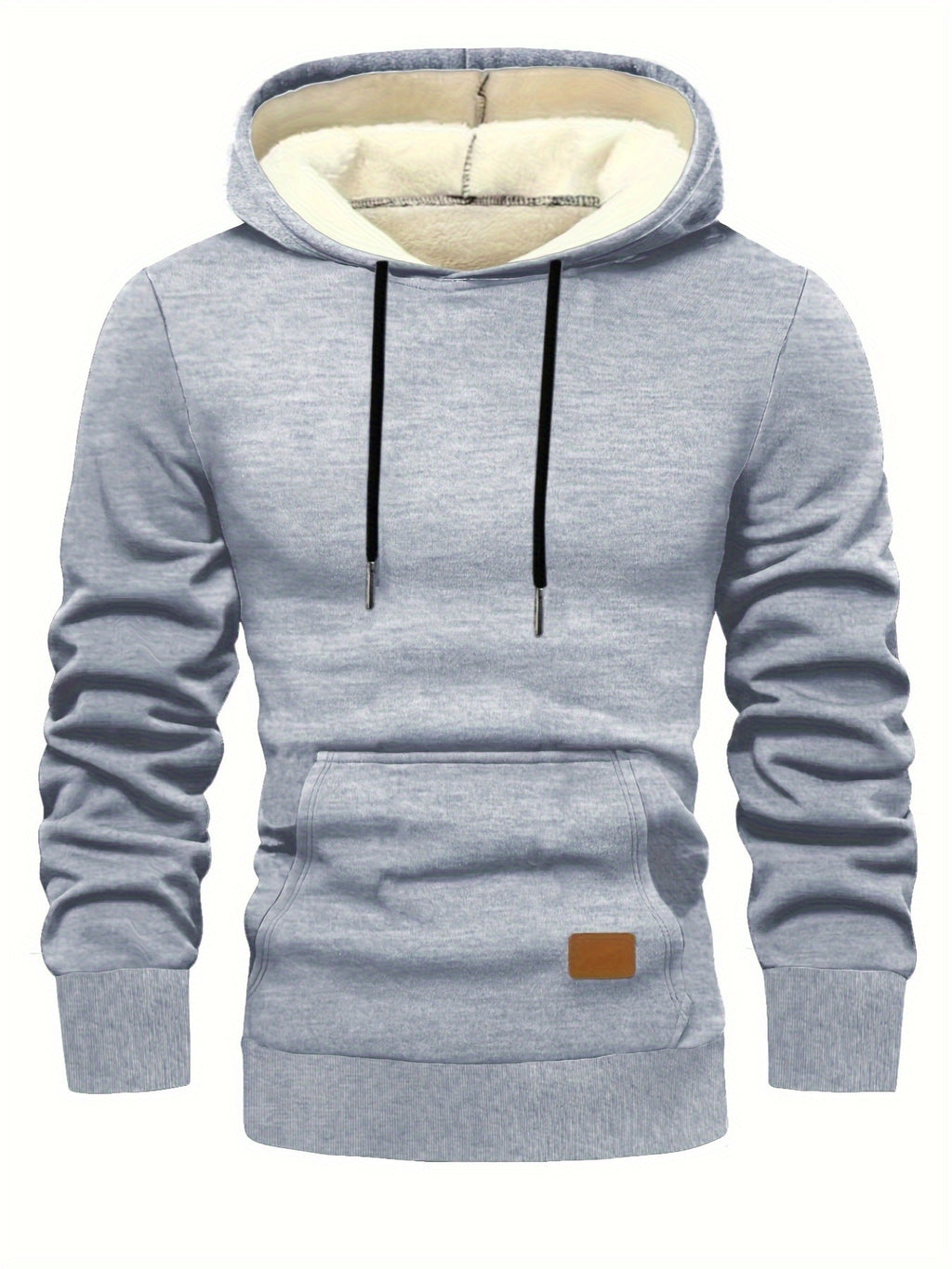 Xystus | Sweat à capuche homme doublé polaire – Pull d'hiver chaud avec capuche et cordon de serrage