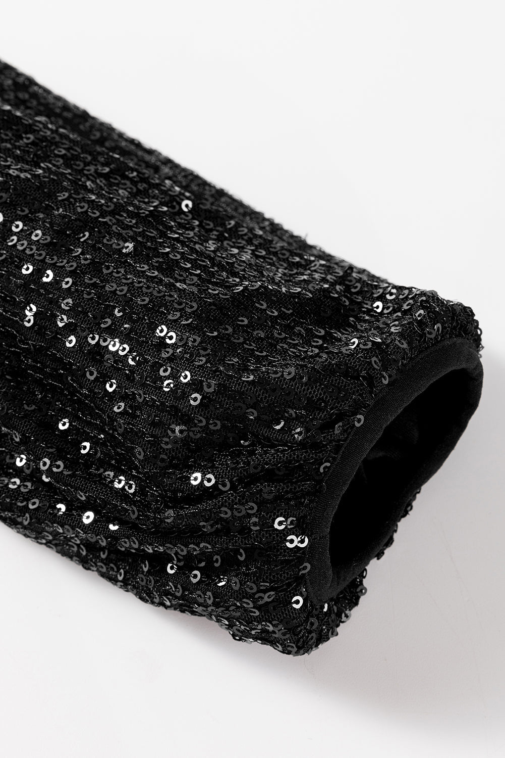 Vaesha | Veste élégante à sequins noirs - vêtement d'extérieur léger, idéal pour la superposition et le style automnal