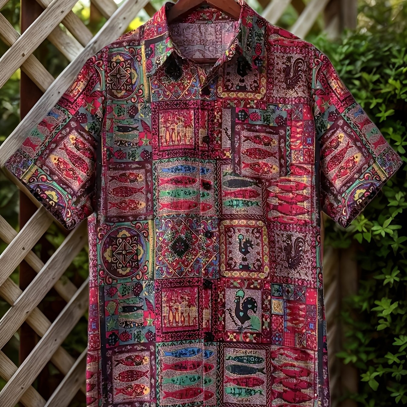 Cavan | Herenoverhemd met tribale print – Losvallend, etnisch, casual, korte mouwen, met knopen