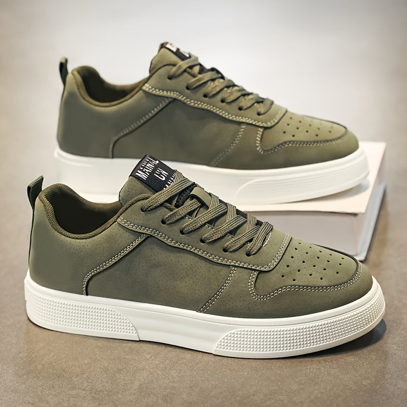 StridePro | Baskets plates décontractées pour hommes - chaussures à lacets, confortables et résistantes pour un usage quotidien
