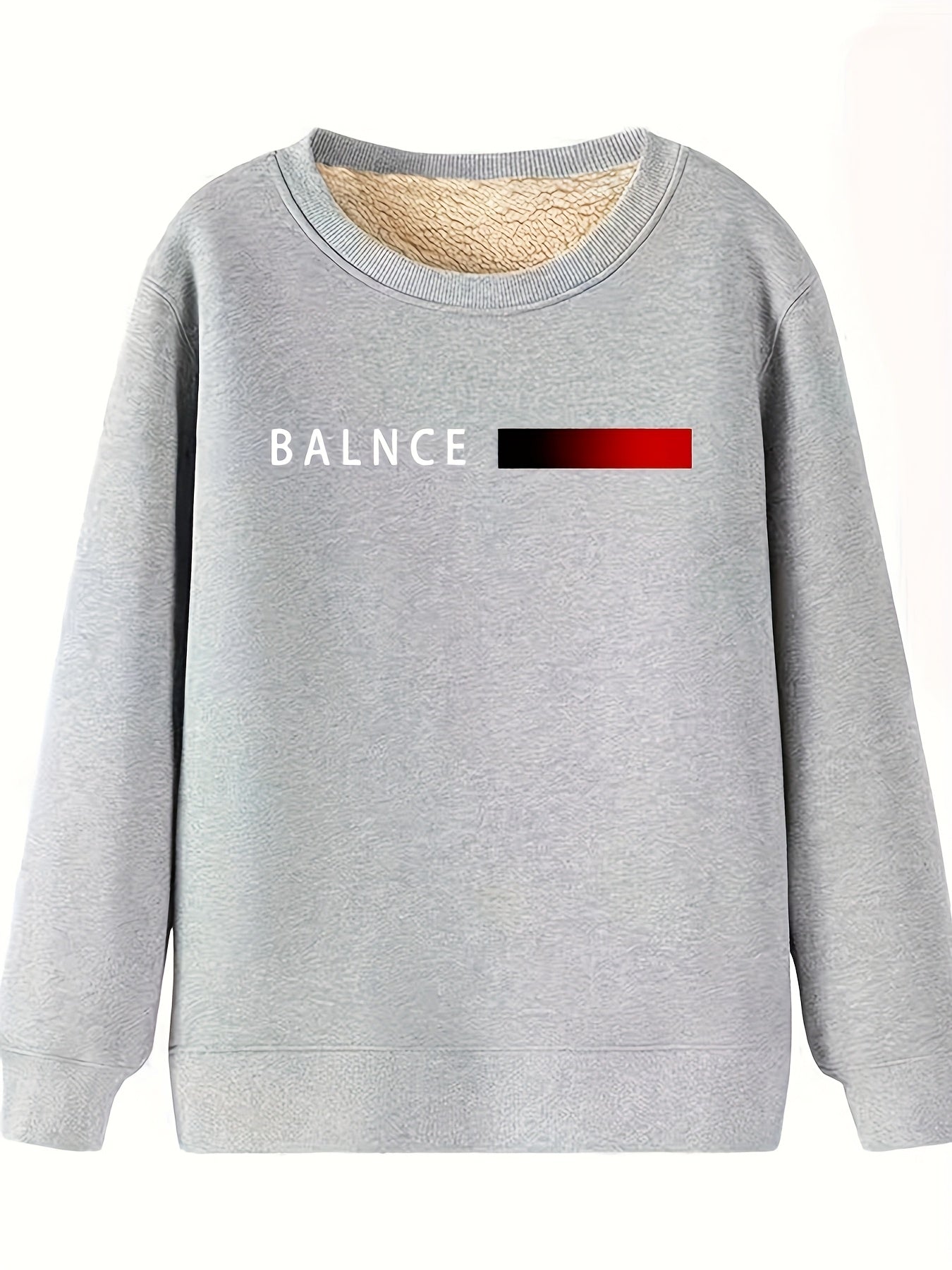 Luis | Heren sweatshirt met fleecevoering en print met kleurverloop van vlammen, casual streetwear