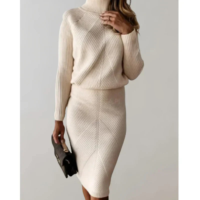 Orlenae | Dames coltrui & rok set – Elegante gebreide tweedelige outfit