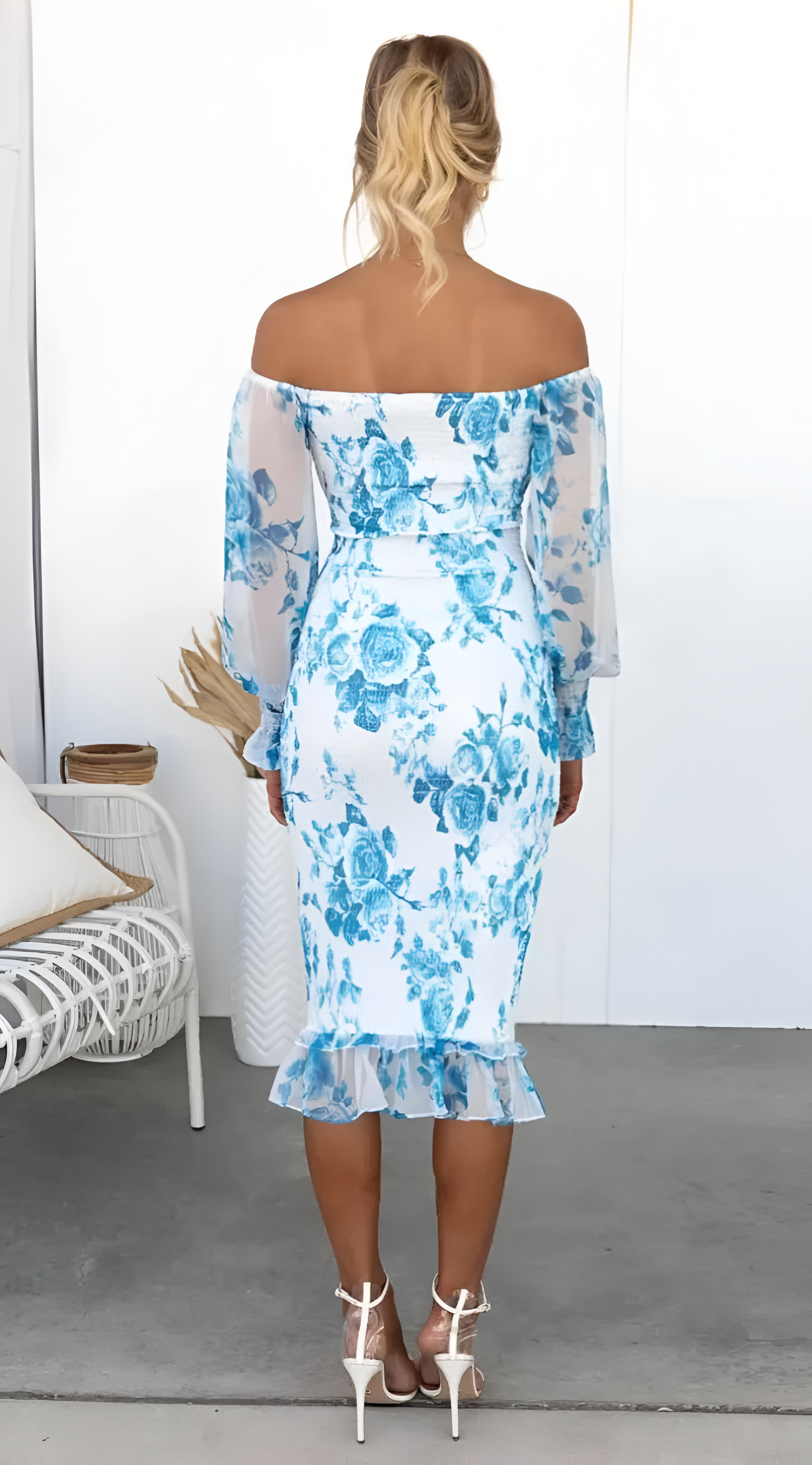 Pema | Dames bloemenjurk – elegante midi jurk, lichtgewicht zomerjurk
