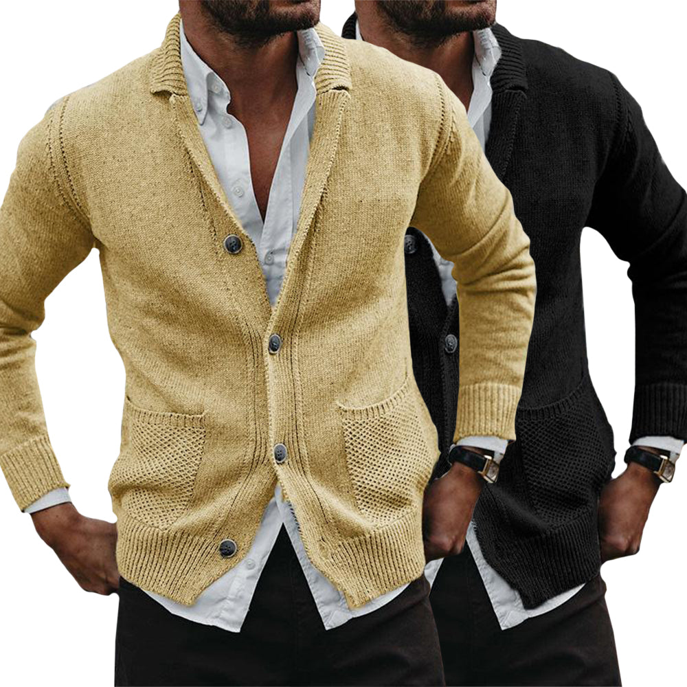 Garren | Gilet cardigan homme en maille - Fermeture boutonnée, Veste pull légère et décontractée