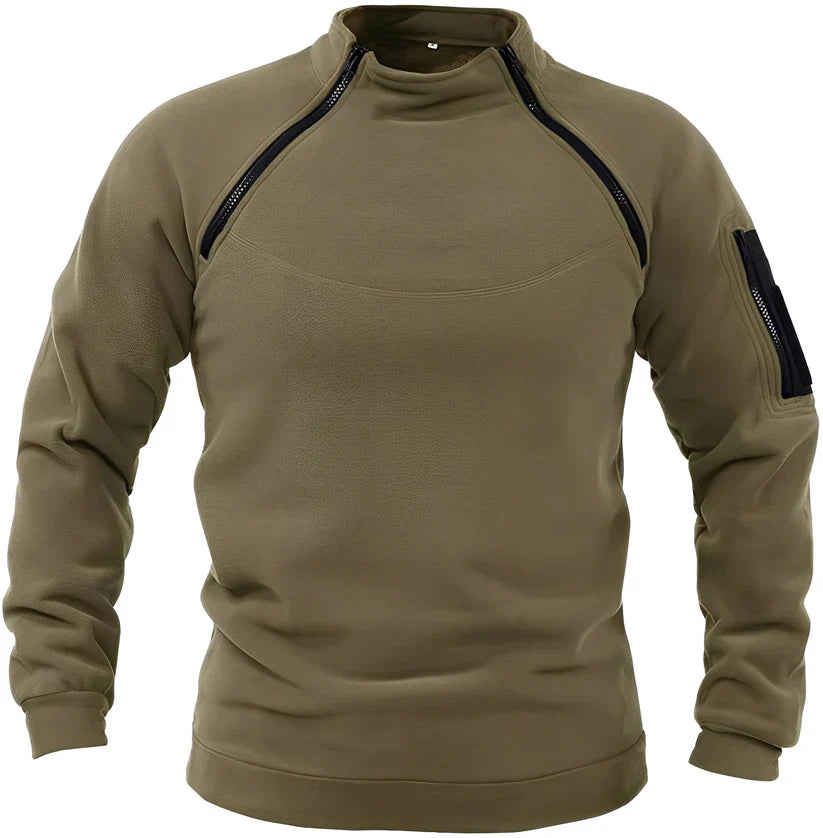 Jorven | Fleece trui voor heren – Comfortabele warme outdoor trui, thermische laag