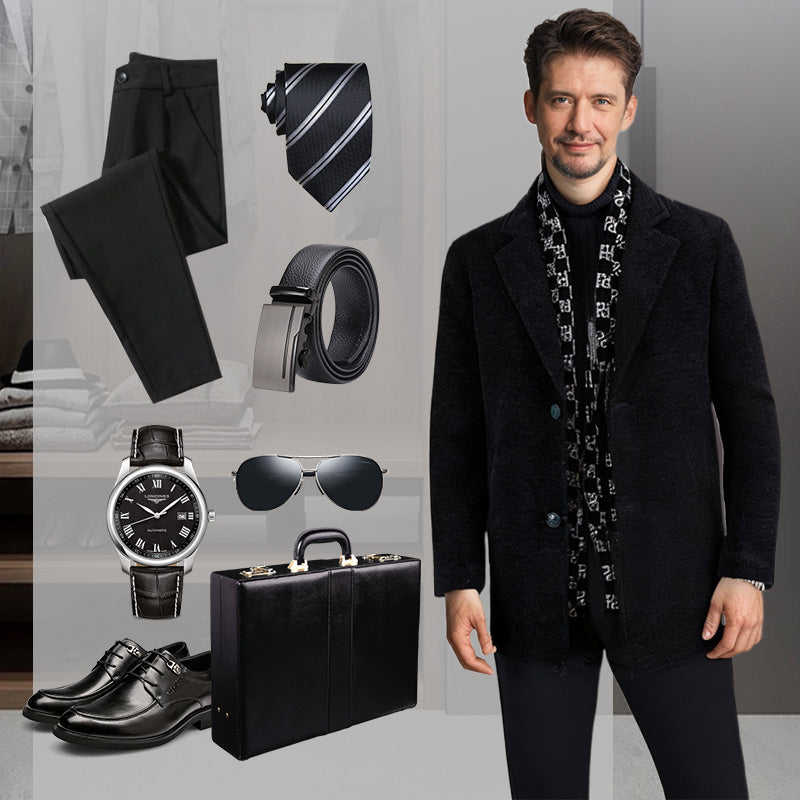 Dallen | Herren-Tweedjacke mit weißem Entendaunenfutter – luxuriöser Wintermantel, geeignet für Freizeit und Business