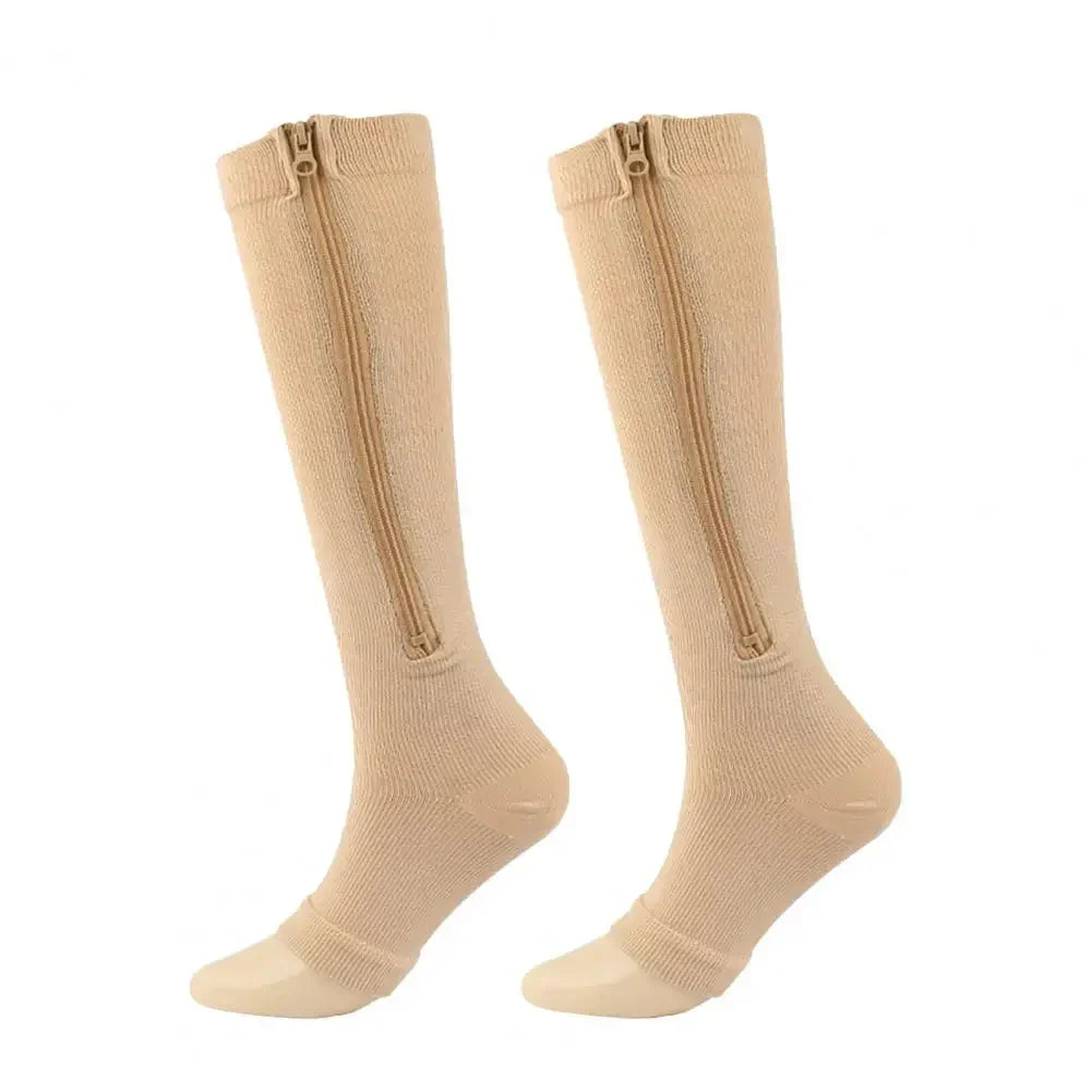 SootheSox | Chaussettes de compression à fermeture éclair facile – Confort, circulation et soutien tout au long de la journée