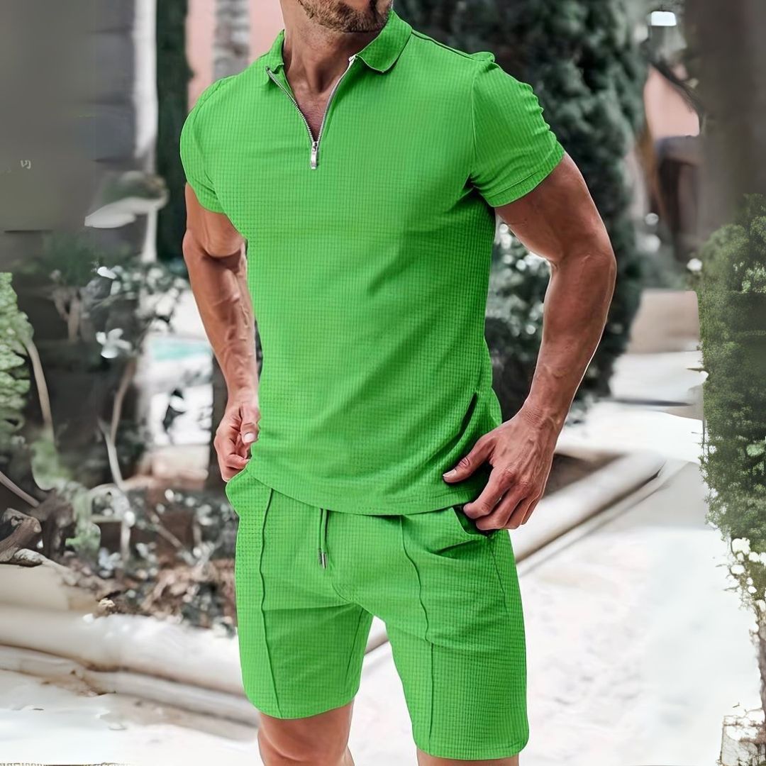 Thane | Muscle-Fit tanktop en korte broek voor heren – Luchtige sportset voor training, gymsessies en dagelijkse actieve kleding