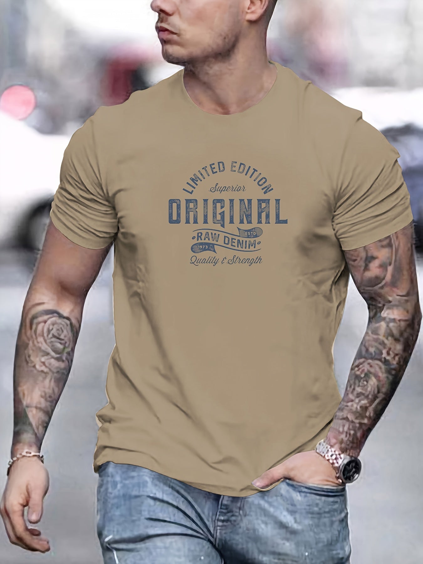 Xaver | T-shirt basique en coton pour homme - T-shirt décontracté à imprimé graphique, T-shirt d'été