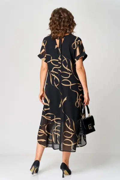 Hynira | Chiffonjurk in grote maten – Elegante, soepel vallende maxi-jurk