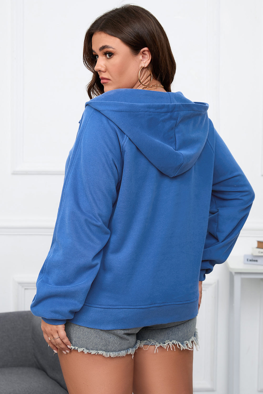 Yevora | Sweat à capuche demi-zip grande taille pour femme - Pull-over à capuche