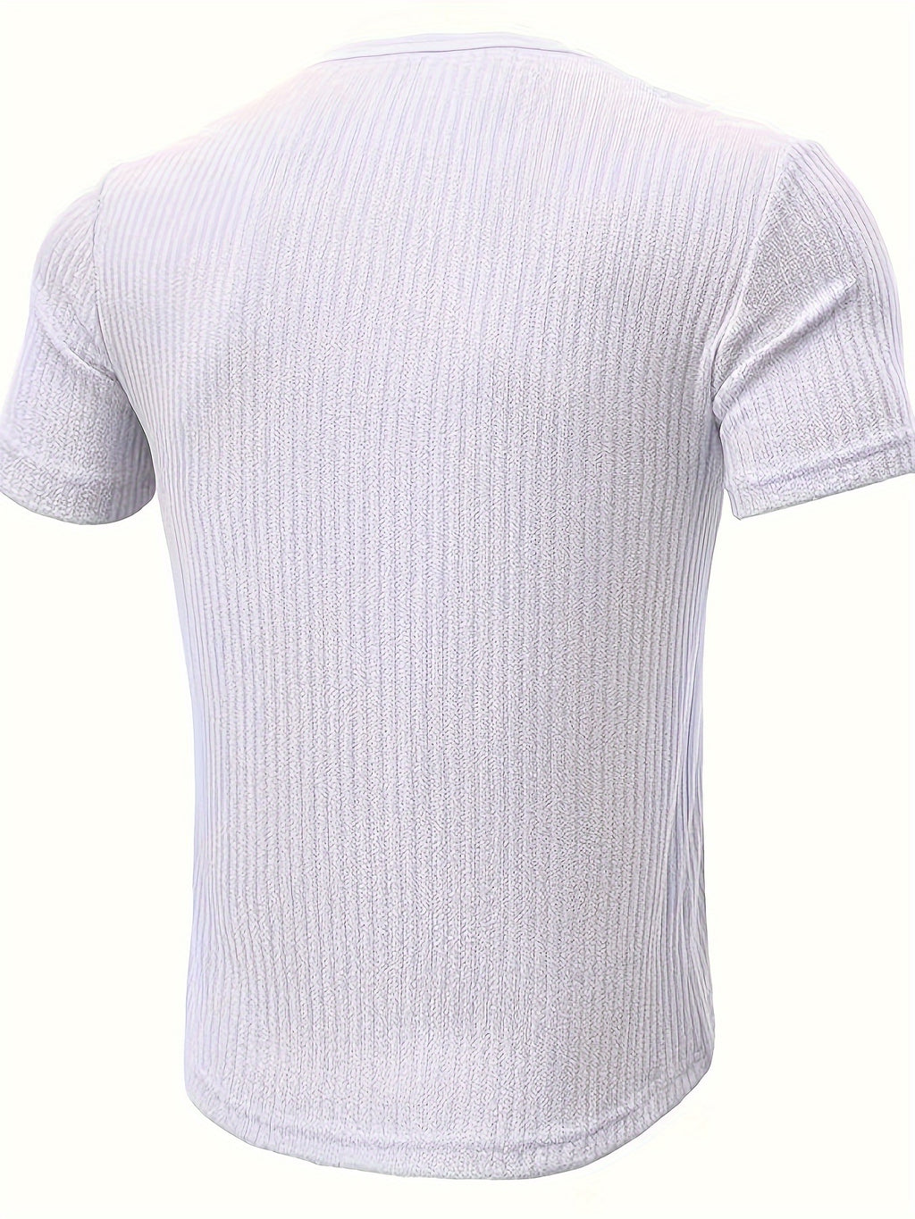 Ralith | T-shirt Henley rayé pour homme - Manches courtes, respirant, décontracté et élégant