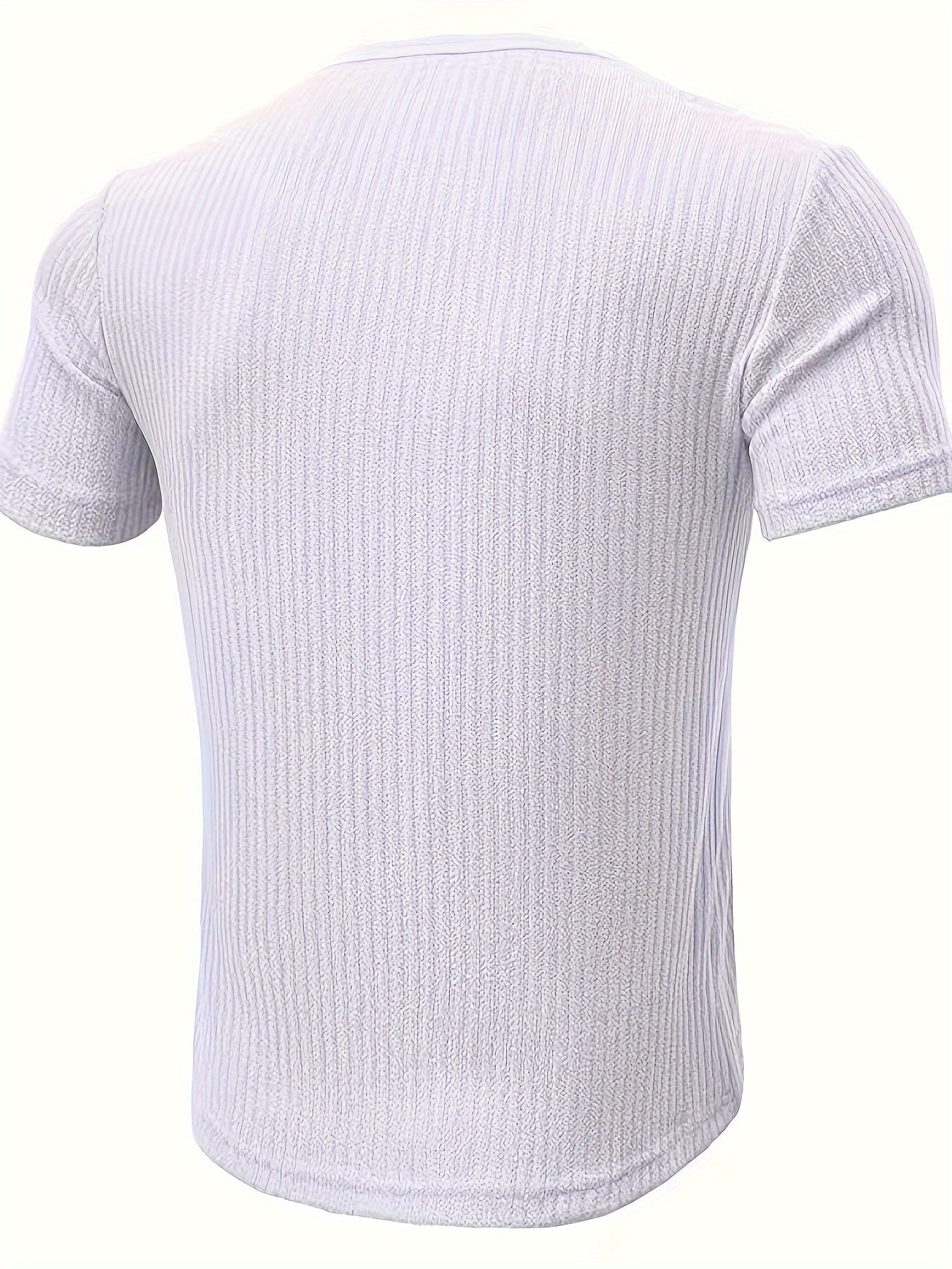 Ralith | T-shirt Henley rayé pour homme - Manches courtes, respirant, décontracté et élégant