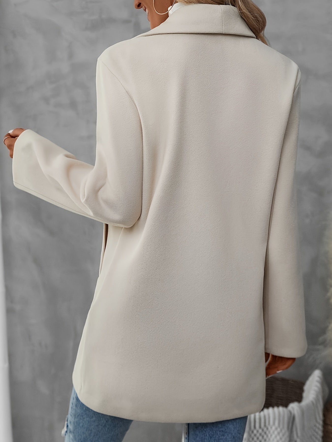 Cyrinae | Stilvoller Blazer für Damen mit breiter Kapuze – Langarmmantel, eleganter Herbst-/Wintermantel
