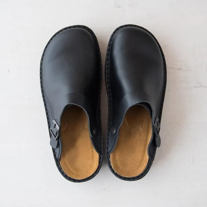 ErgoClog | Chaussons orthopédiques en cuir pour hommes – Sabots confortables avec soutien de la voûte plantaire