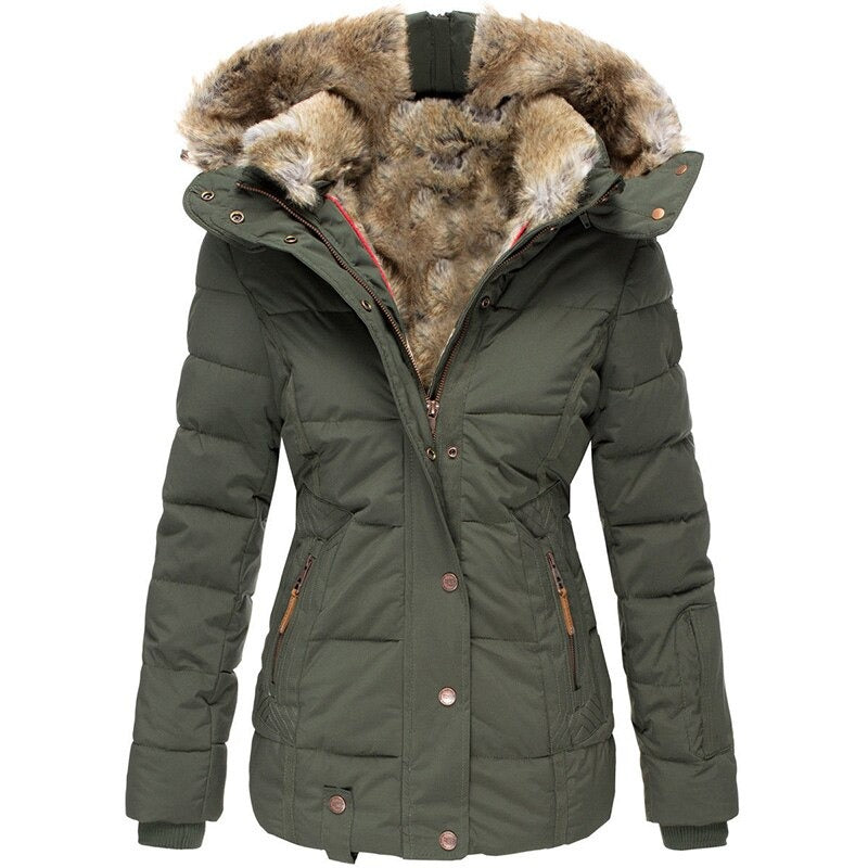 Britt | Manteau d'hiver chaud avec doublure en fourrure douce, isolant, élégant et protecteur