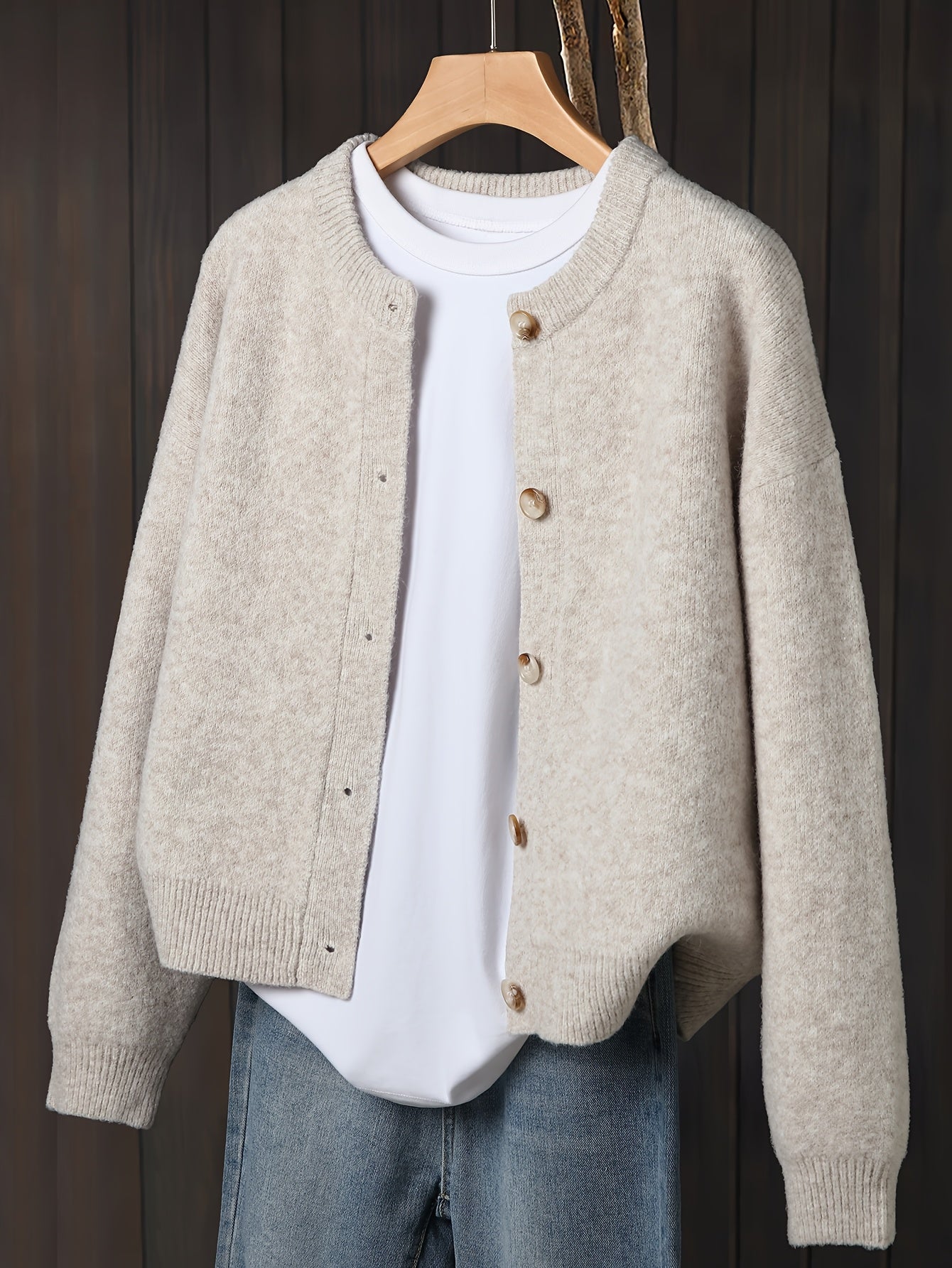 Myrrhith | Cardigan classique pour femme – Pull doux à manches longues et fermeture boutonnée, idéal pour l'automne/hiver